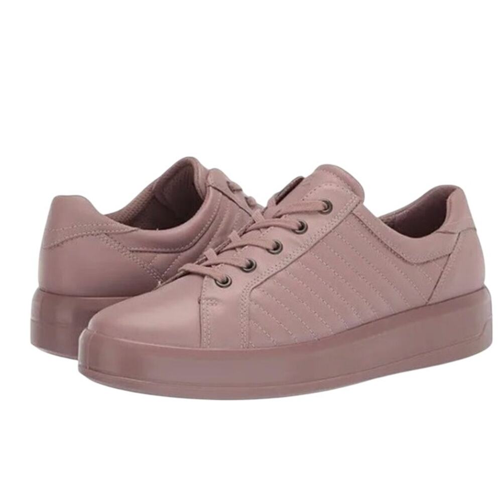 ECCO SOFT 9 II Women's Quilted Leather Sneaker Woodrose  SZ EU 42 US 11-11.5 NEW